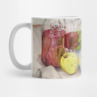 Still life of fruit and wine - Painting Mug